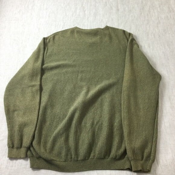 Tommy Bahama Sweatshirt Men Medium Greeen V-Neck Pullover Long Sleeve Ribbed Hem - Picture 7 of 7